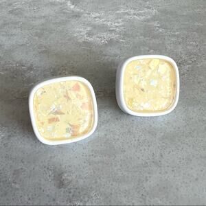 1980s vintage resin square geometric earrings